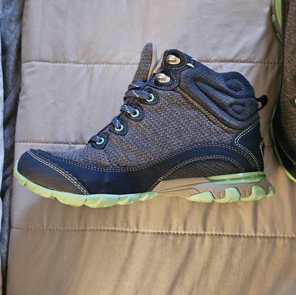 Ahnu Womens Navy & Mint Green Hiking Boots Size 6.5 - Picture 4 of 8